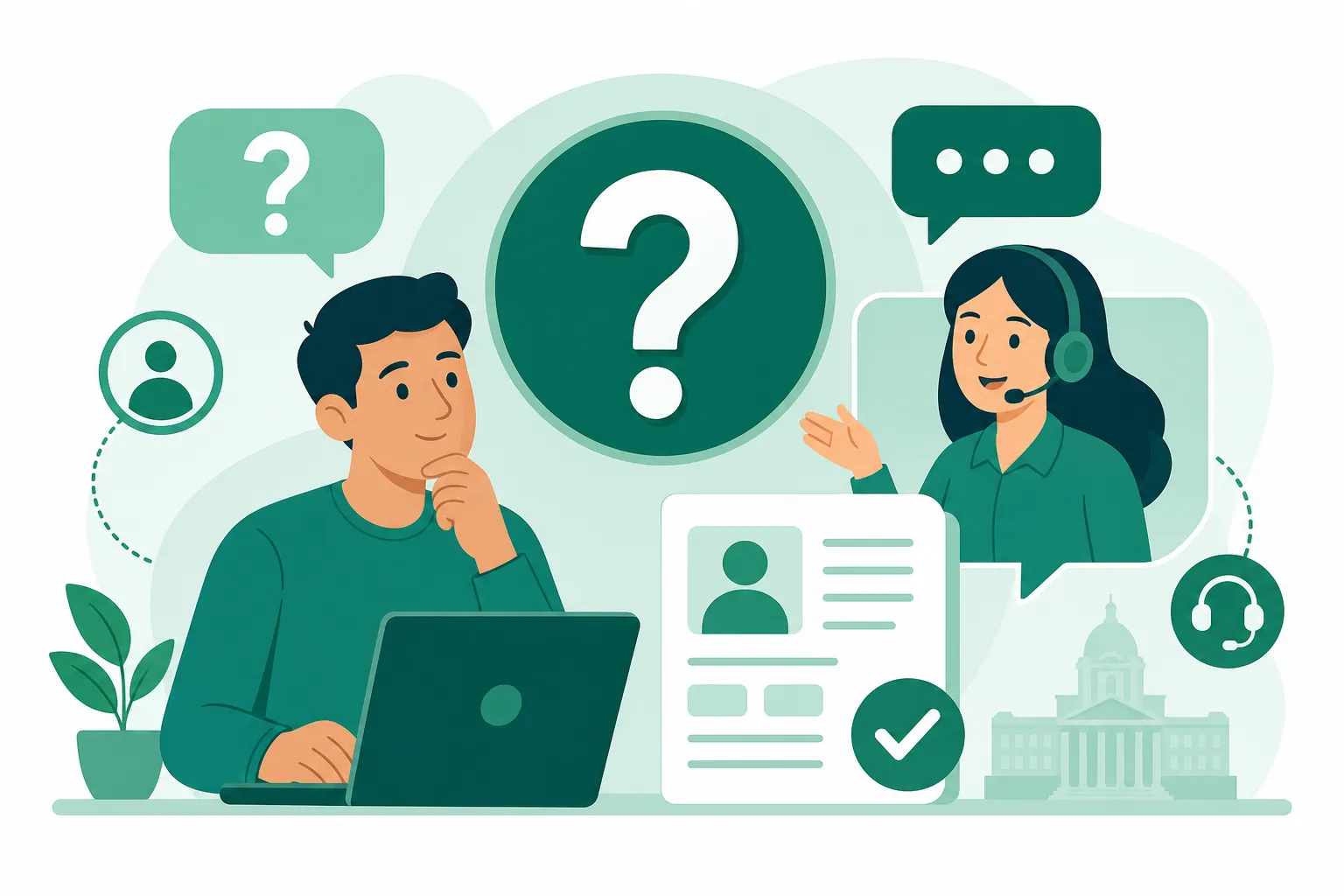 Ilustración de preguntas frecuentes Consultar RFC Preguntas frecuentes sobre RFC