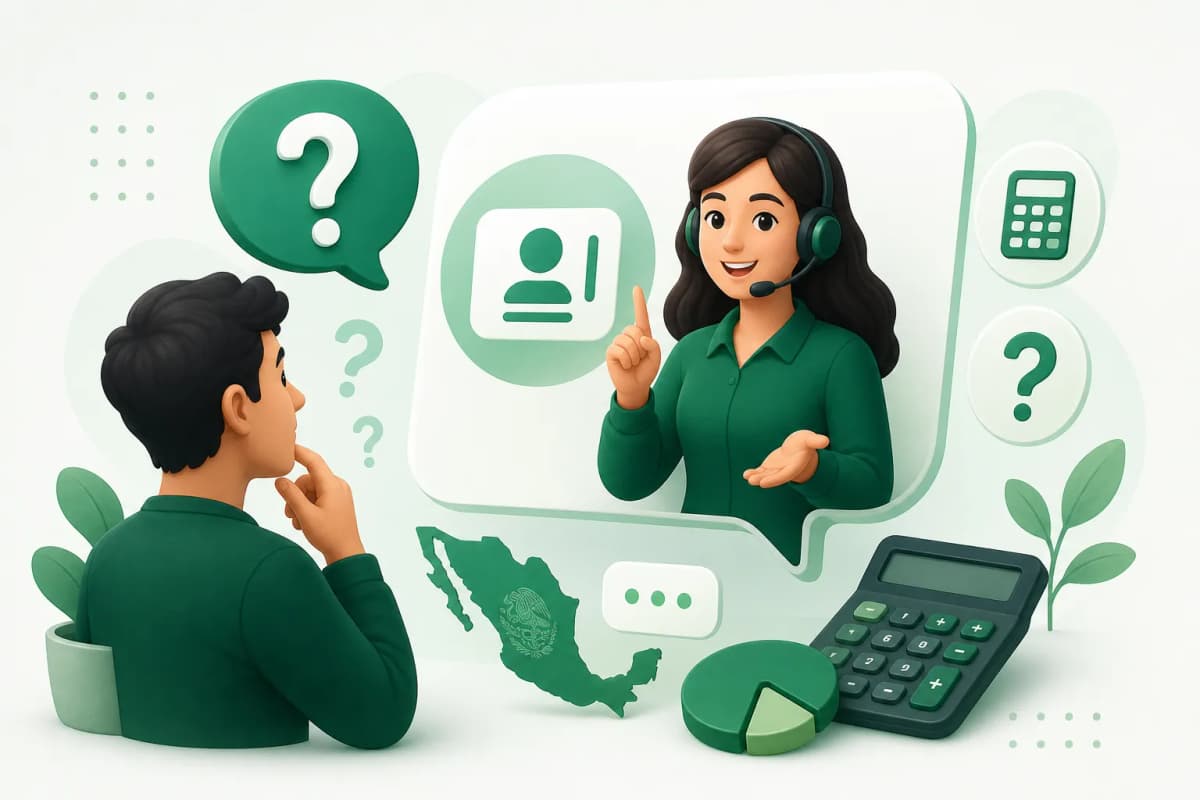 Ilustración de preguntas frecuentes sobre RFC Preguntas frecuentes sobre la calculadora RFC